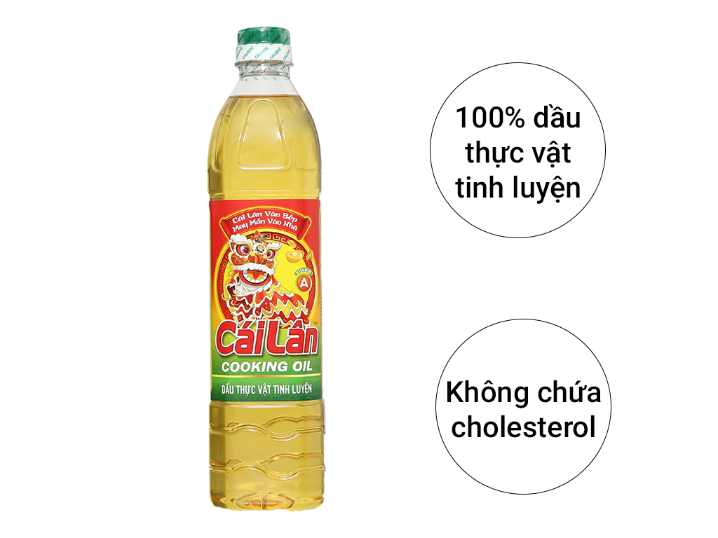 Dầu Ăn Thực Vật Tinh Luyện Cái Lân  chai 1 Lít Thùng 12 chai